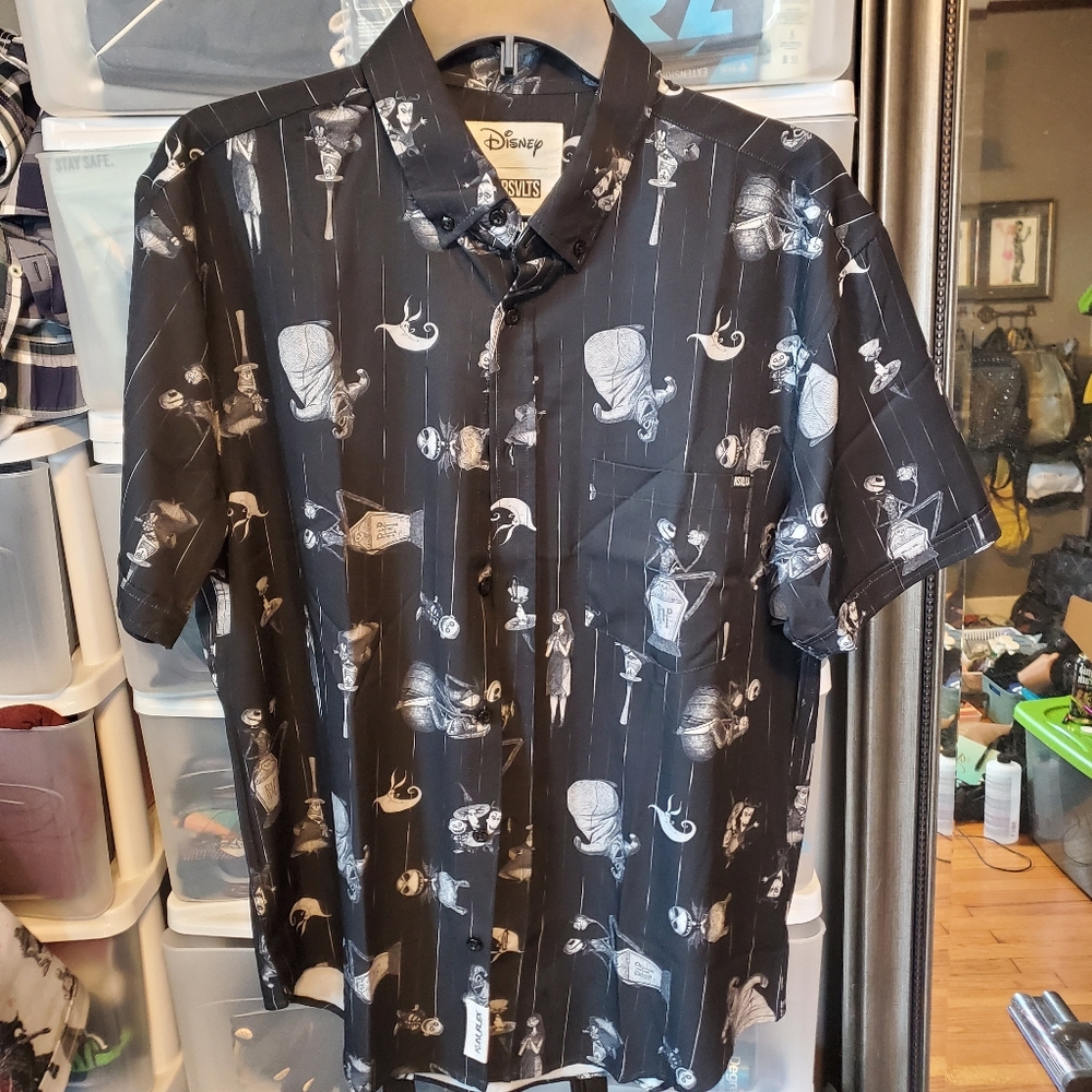 RSVLTS Disney Nightmare Before Christmas Button Down Shirt